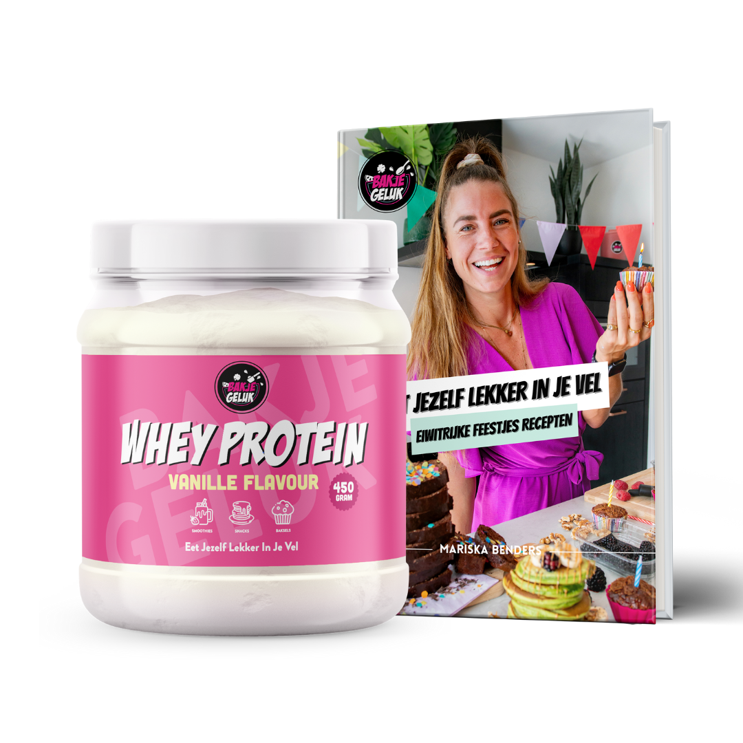 Boek 3: Bakje Geluk Whey Protein Vanille Bundel